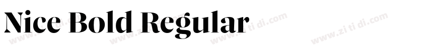 Nice Bold Regular字体转换